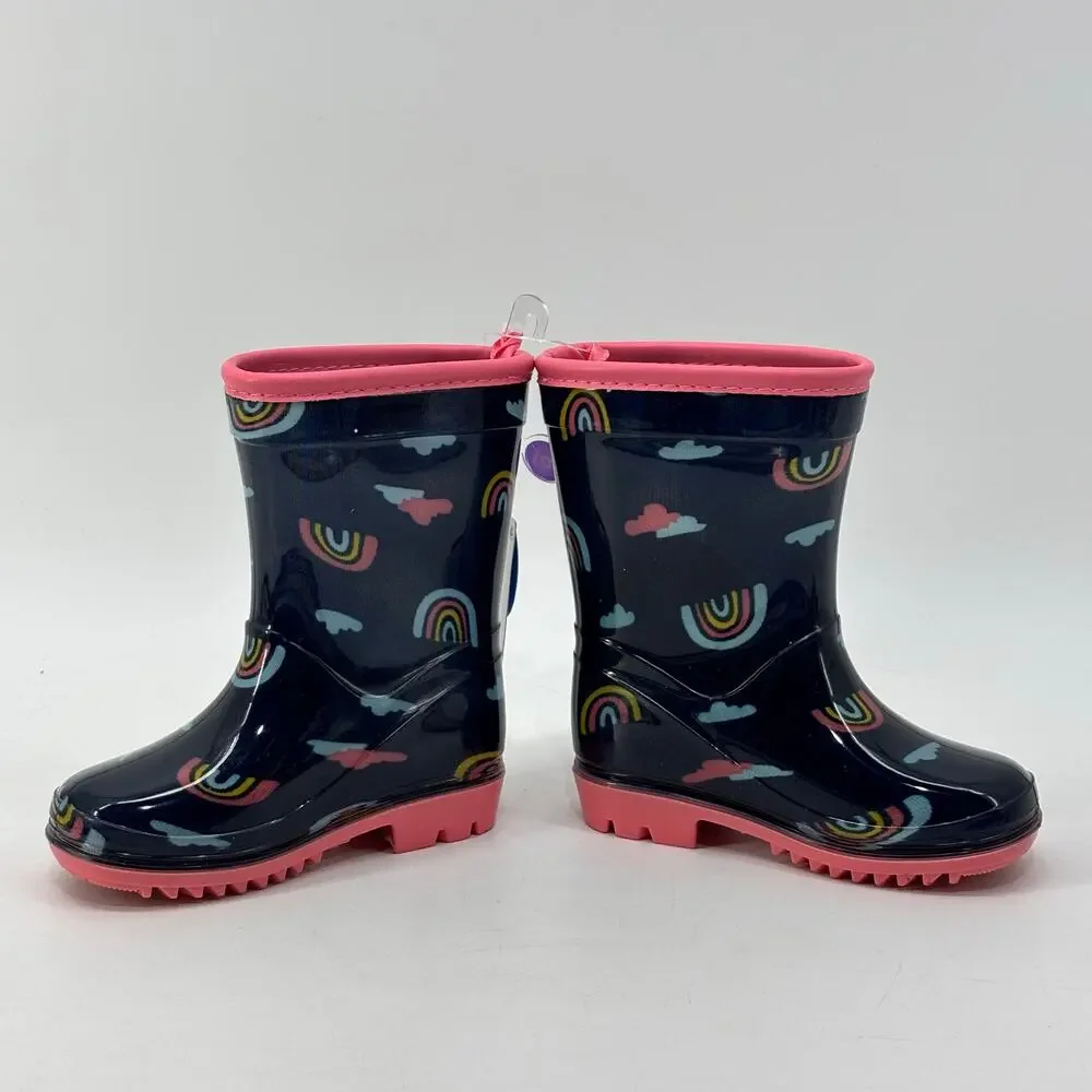 Carter's Size 6 Sherry Rainbow Boots Toddler Pink Navy Blue